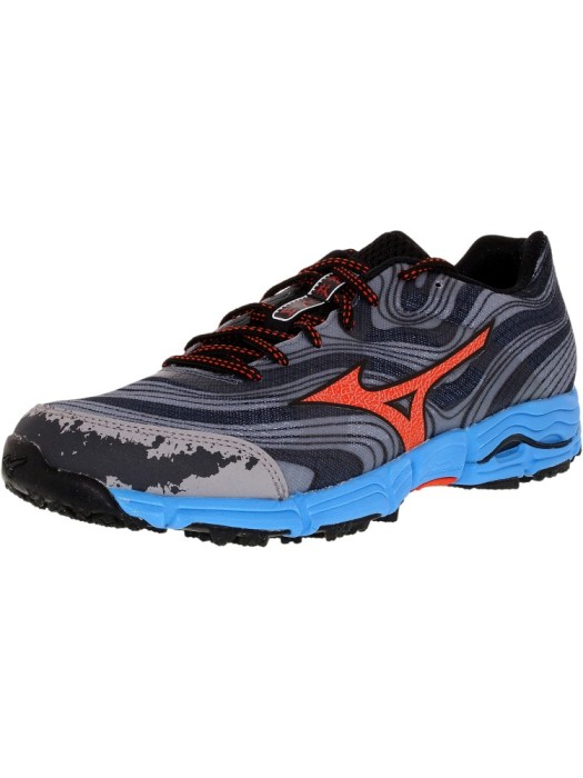 Mizuno barbati Wave Kazan M Gunmetal/Tangerine Tango Ankle-High Fabric Cross Country Running Shoe foto mare Mizuno barbati Wave Kazan M Gunmetal/Tangerine Tango Ankle-High Fabric Cross Country Running Shoe foto mare