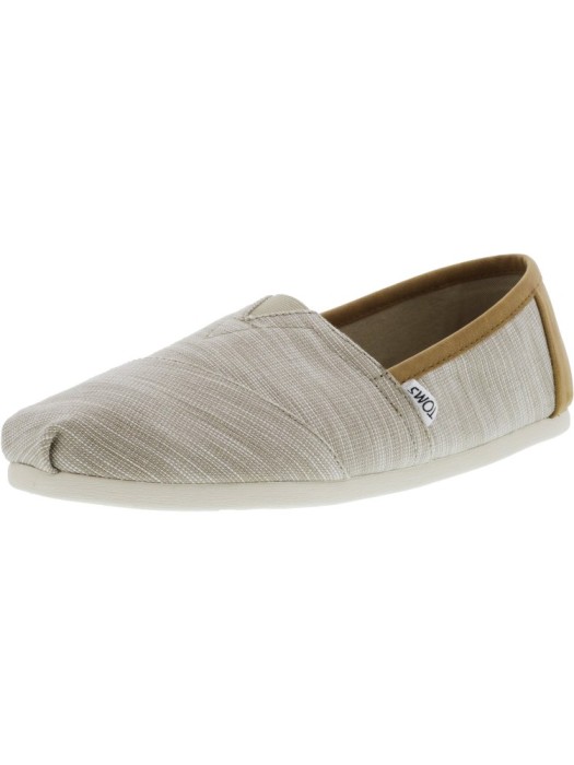 Toms barbati Classic Chambray Oxford Tan Trim Ankle-High Canvas Flat Shoe foto mare Toms barbati Classic Chambray Oxford Tan Trim Ankle-High Canvas Flat Shoe foto mare