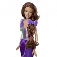 Papusa Barbie Mov si accesorii pentru coafat foto