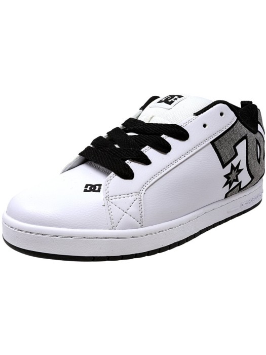Dc barbati Court Graffik Se White / Heather Grey Ankle-High Leather Skateboarding Shoe foto mare Dc barbati Court Graffik Se White / Heather Grey Ankle-High Leather Skateboarding Shoe foto mare