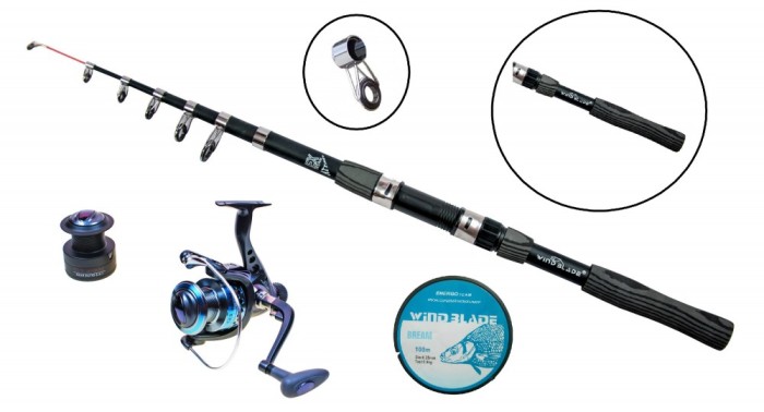 Set cu lanseta de 3 m, mulineta 7 rulmenti G3 RM30,fir, montura crap, 30-80 g foto mare Set cu lanseta de 3 m, mulineta 7 rulmenti G3 RM30,fir, montura crap, 30-80 g foto mare