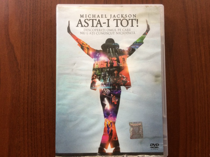 michael jackson asta-i tot dvd disc video film movie columbia pictures muzica pop soul disco funk adevarul 2009 VG++