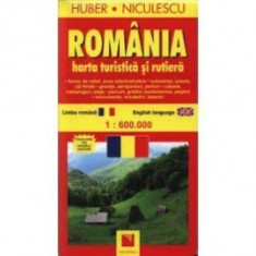 Harta turistica si rutiera Romania foto