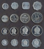 SRI LANKA █ SET DE MONEDE █ 1, 2, 5, 10, 25, 50 Cent, 1, 2 Rupee █ 1978-2006 UNC