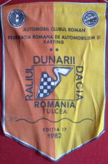 FEDERATIA ROMANA DE AUTOMOBILSM - ACR - RALIUL DUNARII - TULCEA 1982 Fanion foto