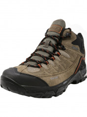 Hi-Tec barbati Ox Belmont Mid I Waterproof Dark Taupe / Warm Grey Red Rock High-Top Leather Hiking Shoe foto