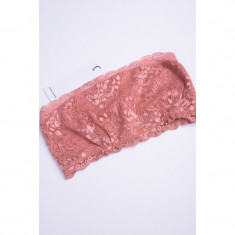 Bustiera Vero Moda Lace Bandeau Roz foto