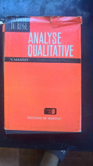 Carte chimie Analyze qualitative V.Alexeev 1980 foto
