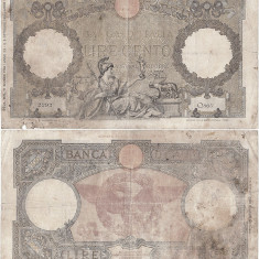 1942 (11 VI), 100 lire (P-55b.20) - Italia! (CRC: 75%) Fascio!