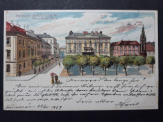 TIMISOARA - ANUL 1899 - PIATA JENO - PRINTZ EUGEN - LITOGRAFIE - CLASICA foto