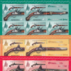 ARME DE FOC,PISTOALE,MINISHEET,2017,NEUZAT,MNH,ROMANIA.