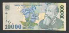 ROMANIA 10000 10.000 LEI 1999 (2000) Prefix 00 [1] ISARESCU , a UNC , P-108a.1 foto