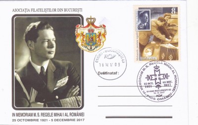 REGELE MIHAI I IN MEMORIAM 2017 PLIC COMEMORATIV,ROMANIA. foto