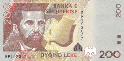 ALBANIA █ bancnota █ 200 Leke █ 2012 █ P-71b █ UNC █ necirculata foto
