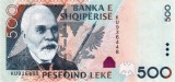 ALBANIA █ bancnota █ 500 Leke █ 2015 █ P-72b █ UNC █ necirculata