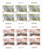 PODURI,EUROPA CEPT ,6 SERII IN BLOC,2018,NEUZAT,MNH,ROMANIA., Arhitectura, Nestampilat