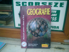 Geografie Manual pentru clasa a X-a - Manuela Popescu si Bebe Negoescu foto
