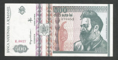 ROMANIA 500 LEI 1992 [1] Filigran Profil , XF++ , P-101b foto