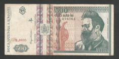 ROMANIA 500 LEI 1992 [7] P-101b , Filigran Profil foto