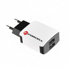 Incarcator Retea Forcell Universal USB2 2 Amperi Alb foto