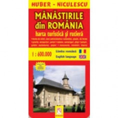 Harta turistica si rutiera. Manastirile din Romania foto