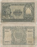 1951 (31 XII), 50 lire (P-91a) - Italia! (CRC: 29%)