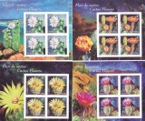 CACTUSI,SERIE + MINISHEET,2017,NEUZAT,MNH,ROMANIA., Flora, Nestampilat