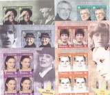 ACTORI CELEBRII,bloc de 4 serii,2017,NEUZAT,MNH,ROMANIA.