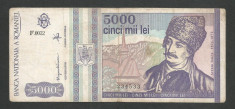 ROMANIA 5000 5.000 LEI 1993 [18] P-104 foto