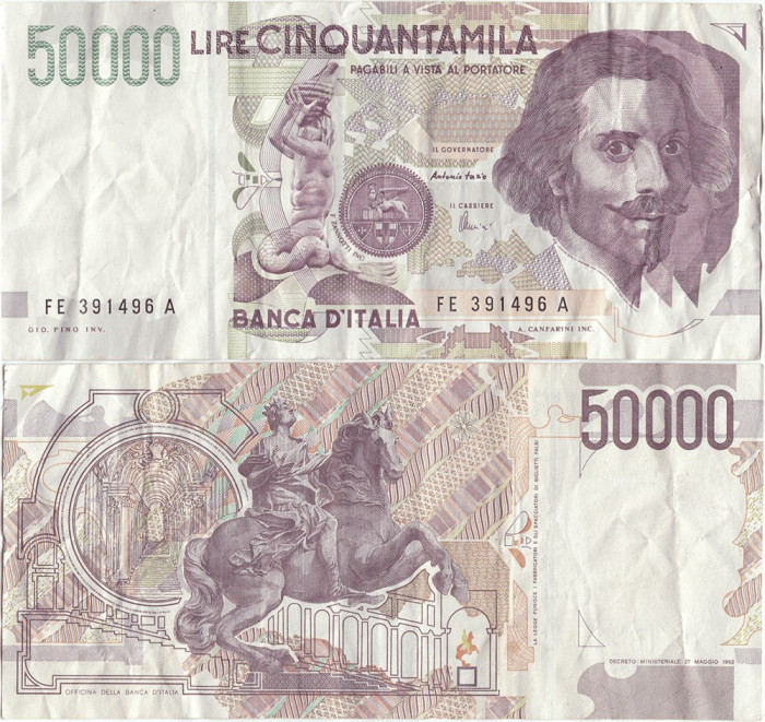 1999, 50.000 lire (P-116c.2) - Italia!