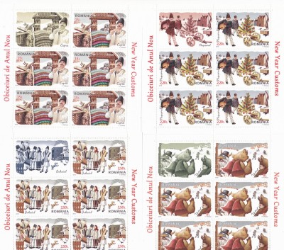 OBICEIURI DE ANUL NOU,MINISHEET,2016,NEUZAT,MNH,ROMANIA. foto