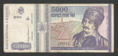 ROMANIA 5000 5.000 LEI 1993 [15] P-104 foto