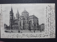 TIMISOARA - ANUL 1900 - BISERICA ROMANO CATOLICA - LITOGRAFIE - CLASICA foto