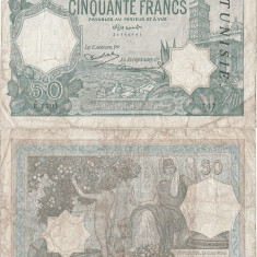 1936 (21 IV), 50 francs (P-9a.4) - Tunisia! (CRC: 97%)