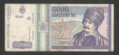 ROMANIA 5000 5.000 LEI 1993 [17] P-104 foto