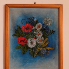 Tablou „Flori” semnat de Stella Ionescu