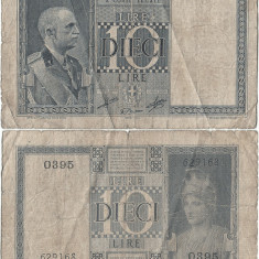 1939, 10 lire (P-25c.1) - Italia! (CRC: 27%)