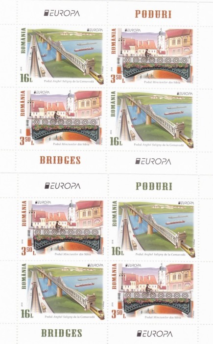 PODURI,EUROPA CEPT ,2X MINISHEET,2018,NEUZAT,MNH,ROMANIA.