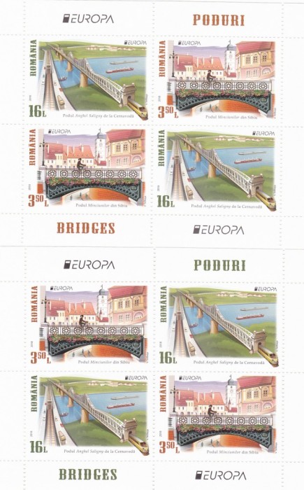 PODURI,EUROPA CEPT ,2X MINISHEET,2018,NEUZAT,MNH,ROMANIA.