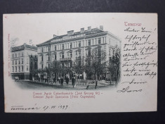 TIMISOARA - ANUL 1899 - BANCA AGRICOLA - PIATA JENO - STENGEL CLASICA foto