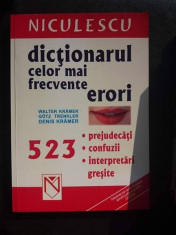 DICTIONARUL CELOR MAI FRECVENTE ERORI,WALTER KRAMER foto