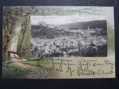 SIGHISOARA - ANUL 1901 - LITOGRAFIE - CLASICA - CIRCULATA SIGHISOARA - BRASOV foto