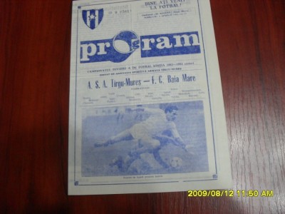 program ASA TG. Mures - F C Baia Mare foto