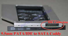 9.5mm IDE-Sata 2nd HDD, caddy SSD / HDD, adaptor rack SSD / HDD. foto