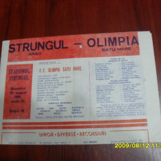 program Strungul Arad - Olimpia SM