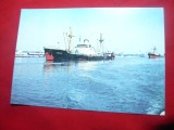 Ilustrata Galati - Nave pe Dunare , anii &#039;60