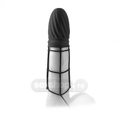 Mansoane pentru penis - Fantasy X-Tensions Gladiator Extensie din Silicon - culoare Neagra foto