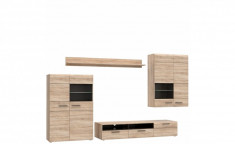 Set de mobila living din pal, 4 piese &amp;quot;Combo Small&amp;quot; Sonoma Oak foto