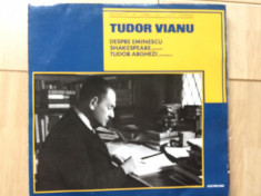 tudor vianu despre eminescu arghezi evocare shakespeare disc vinyl lp EXE 01050 foto