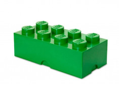 Cutie depozitare LEGO 2x4 - Verde inchis foto